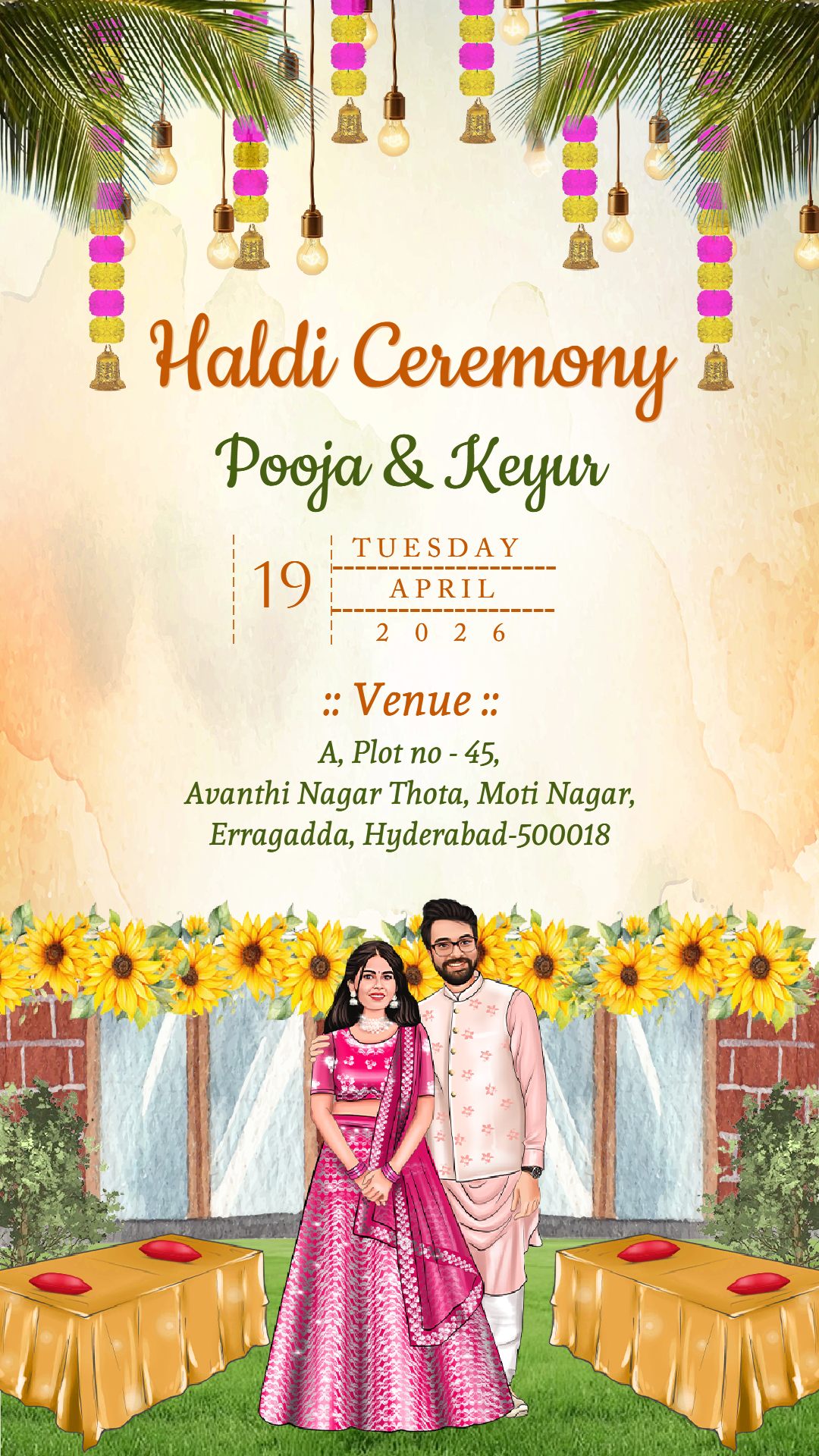 Haldi Function Invitation